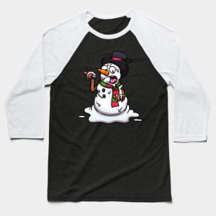 Melting Snowman Baseball T-Shirt